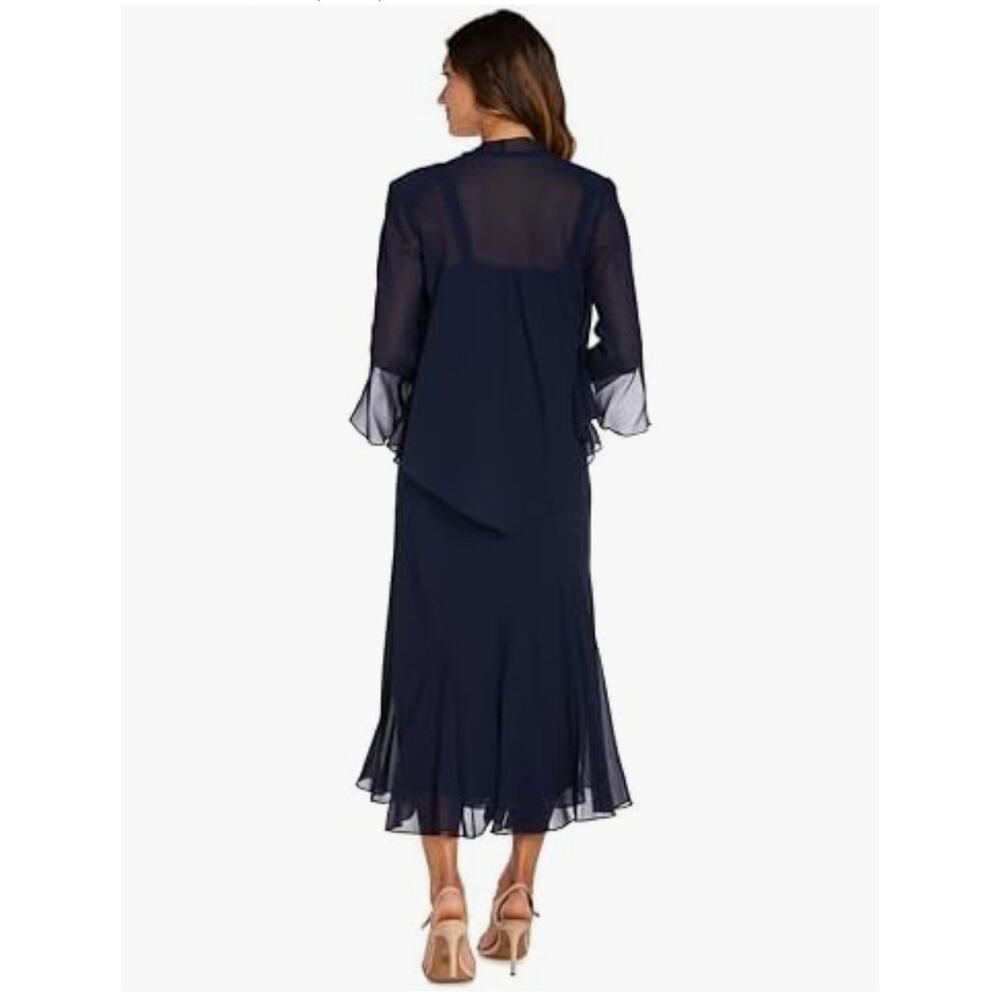 R & M Richards Formal Dress and Jacket Size 16
Navy Midi Length - Picture 2 of 7